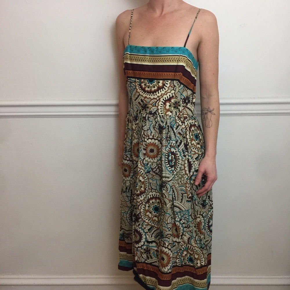 David Meister Printed Mid Length Tea Length Dress - Picture 8 of 8